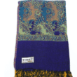 THE DEEP BLUE AND GOLD TIBET SHAWL